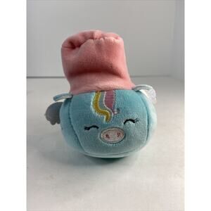 Squishville Squishmallow Carriage Blue Pink Stuffed Plush Toy 4"